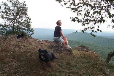 mo and bendy -- view of mt. norwottock